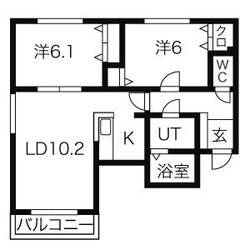 麻生駅 徒歩10分 1階の物件間取画像